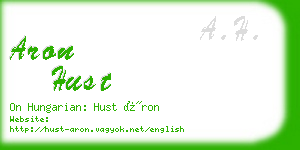 aron hust business card
